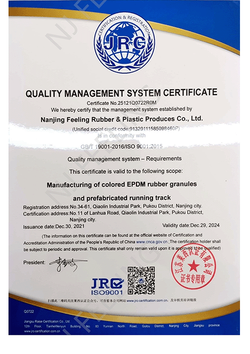 ISO 9001 certificate