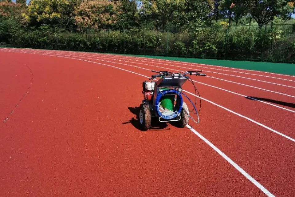 Hoe lang is de hardloopbaan 8 EPDM-constructie