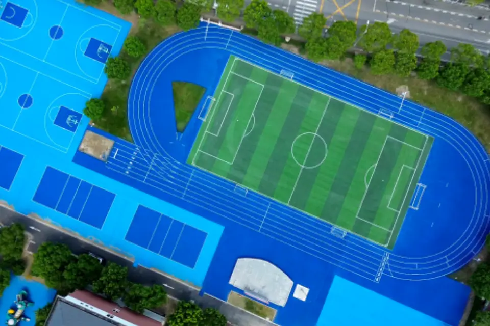 blue school tracks
